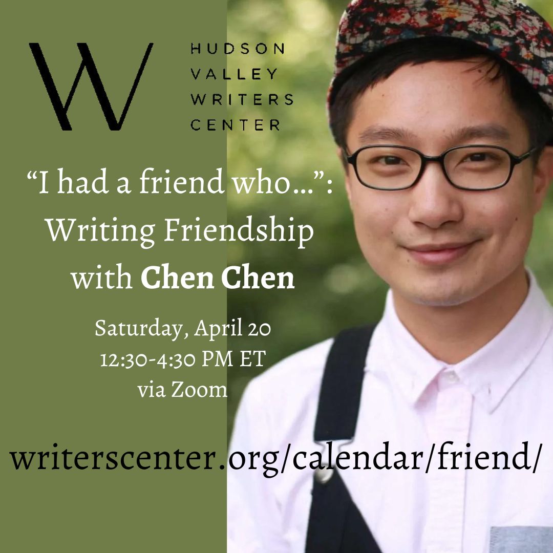 Discuss Mary Ruefle’s essay “Dear Friends” & more friendship-focused pieces in Writing Friendship w/ @chenchenwrites, Saturday, April 20, 12:30-4:30 PM ET via Zoom. Only 2 seats remain! writerscenter.org/calendar/frien… #amwriting