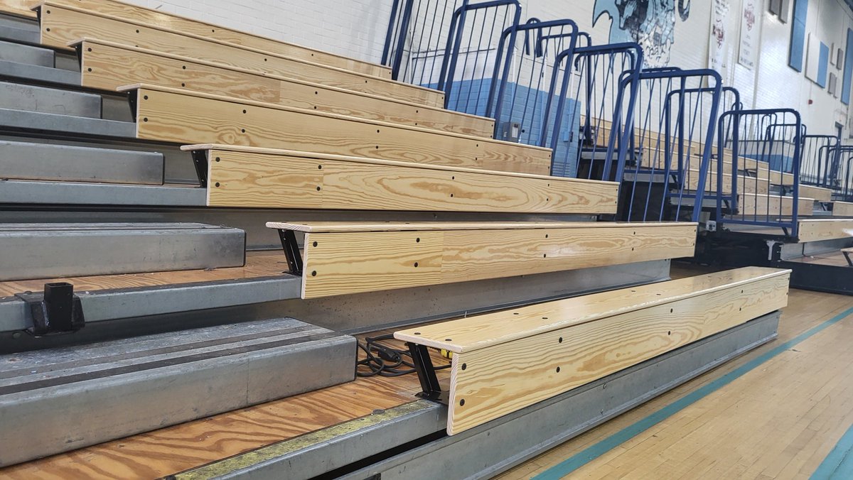 @EasternHS the installation of new gymnasium bleachers are coming right along as promised. There's nothing too good for our Ramblers💙🩵🤍 @Eastern_PTO @DciaaSports @DCPSChancellor @DC_2_Brasil @1PrimeObjective @CoachRome_PX @Eboni_RoseDC @VinceGrayWard7 @dcsaa_sports
