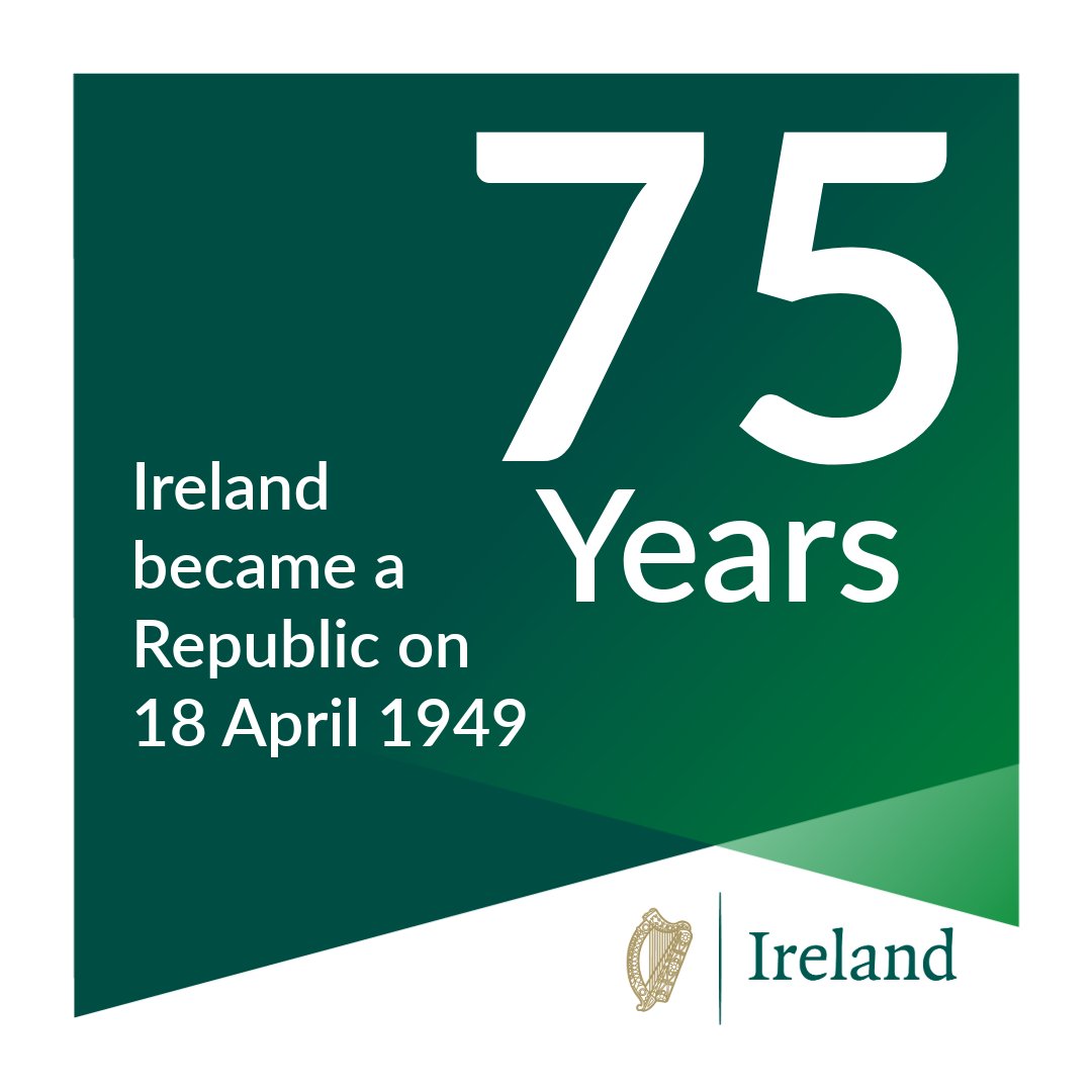 Today marks 75 years of the Irish Republic  🇮🇪

#Éire 💚