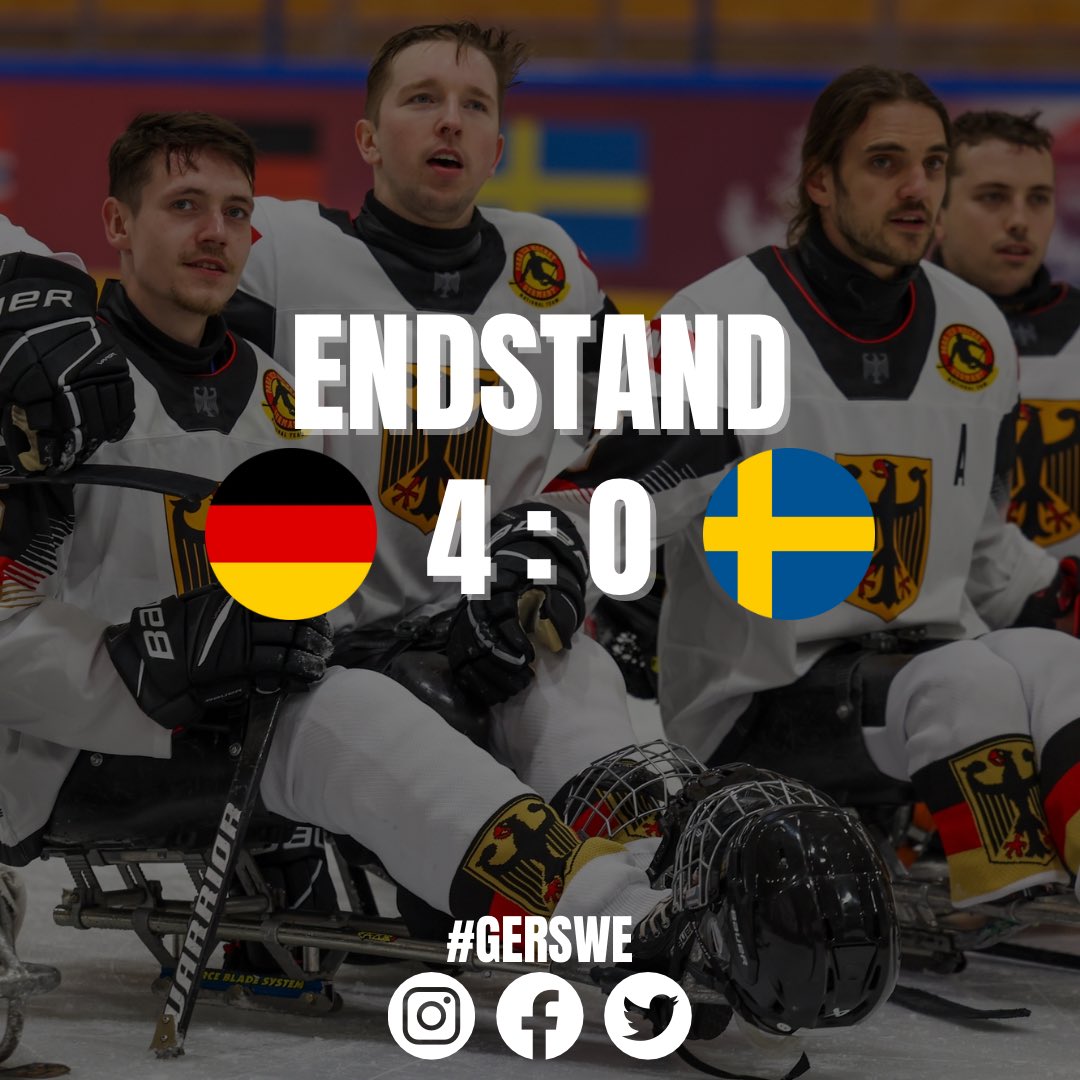 Ein wichtiger Sieg!💪 Wir schlagen Schweden 🇸🇪 mit 4:0.🥳 Spieler des Spiels auf Seiten der deutschen Mannschaft wurde Bernhard Hering.👏 Die Tore erzielten 2x Felix Schrader, Bernhard Hering und Jano Bussmann.🏒 • Morgen steht für unsere Jungs ein Ruhetag an.😴