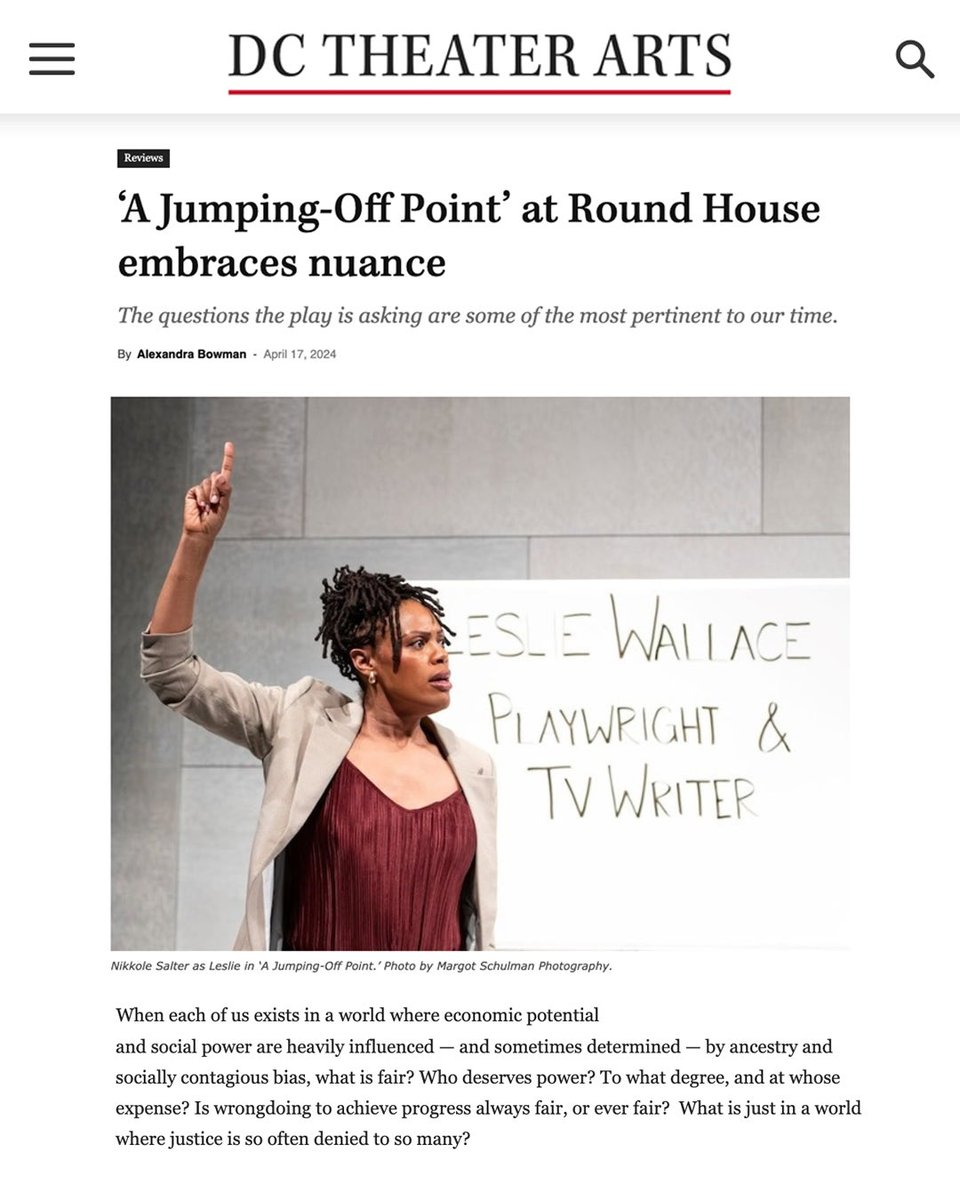scripta_bene's tweet photo. It was a pleasure to review “A Jumping-Off Point” at @RHT_roundhouse for @dctheaterarts. The show directly pinpoints key questions of our political era and comes out swinging with its own voice.

Read more here: https://t.co/ICuimtk8xy

#dctheater #politics @IndaCraigGalvan https://t.co/zMnA0FVbsu