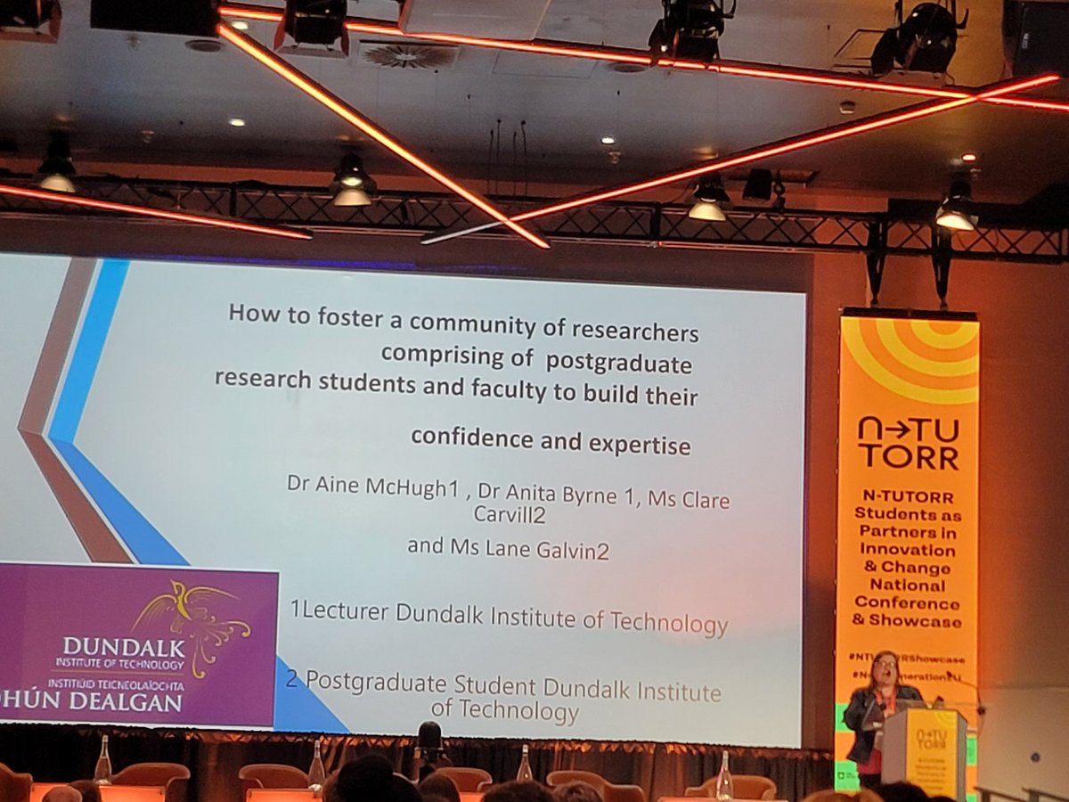 Aine McHugh presenting @ntutorr on fostering a community of researchers.@AineMcHugh1 @MidwiferyD @DkIT_ie @NursingDkit @Manarola @madelinecolwell @DOC_DkIT