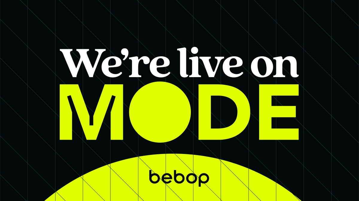 Bebop is now live on Mode! 🟡

Enjoy Bebop on <a href="/modenetwork/">Mode 🟡</a> with these features:
🟡L2 powered by OP Stack
🟡Earn native yield with ETH
🟡Cooperative on-chain experience with contribution rewards

🔗 Simply connect your wallet &amp; trade at bebop.xyz