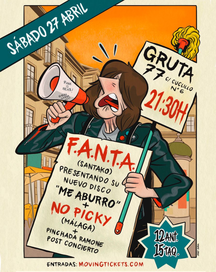 Menos de dos semanas para volver a Madrid a presentar nuestro nuevo disco junto a No Picky en <a href="/gruta77madrid/">Gruta 77</a>.  No esperes al último momento para pillar tu entrada:
movingtickets.com/Entradas-Noche…