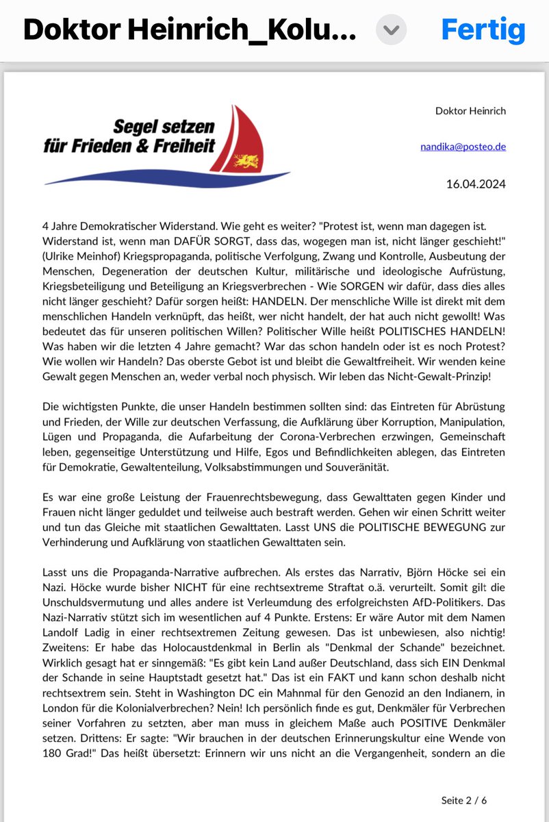 DerNorb's tweet photo. Die absurde Rede des #Basispartei Witzbolds Peter Anders aus #Rostock zum Lesen, wer sich das antun will…😱 https://t.co/gS9ysMegH5