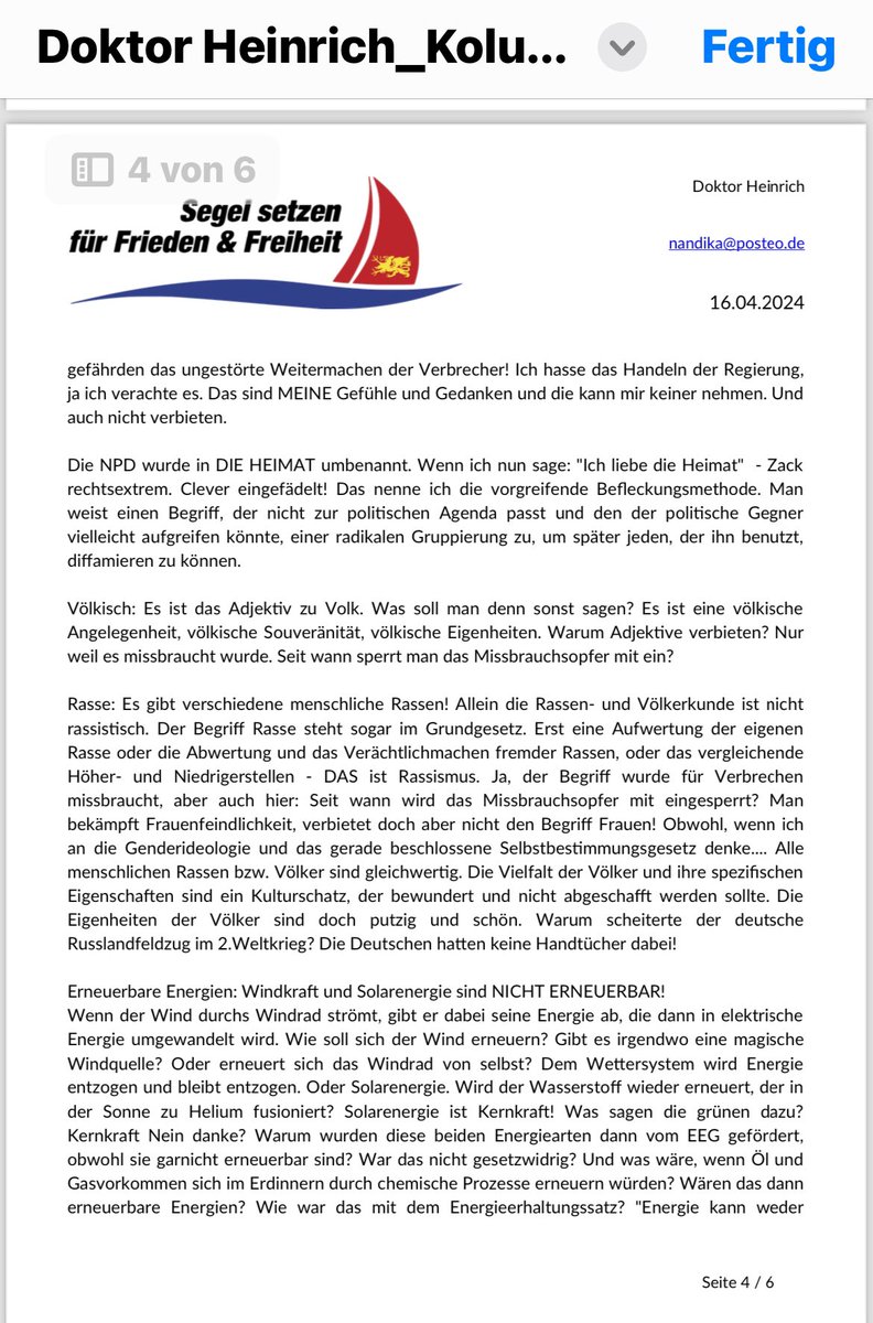 DerNorb's tweet photo. Die absurde Rede des #Basispartei Witzbolds Peter Anders aus #Rostock zum Lesen, wer sich das antun will…😱 https://t.co/gS9ysMegH5