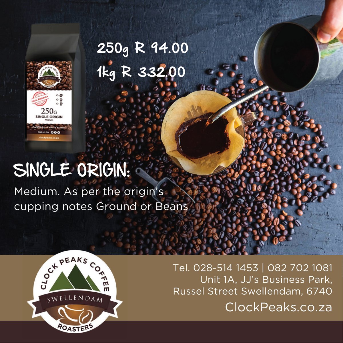 PeaksCoffee's tweet photo. GOOD FOR: 

Filter / Drip / French Press / AeroPress. ORDER on https://t.co/XJEvvWROS0 

#ClockPeaksCoffee #Swellendamcoffeeroasters #swellendamcoffee #coffee #richroast #ClockPeaks #Swellendam #SAcoffee #coffeeaddict #WeLOVEcoffee https://t.co/hCW9OwhMpw