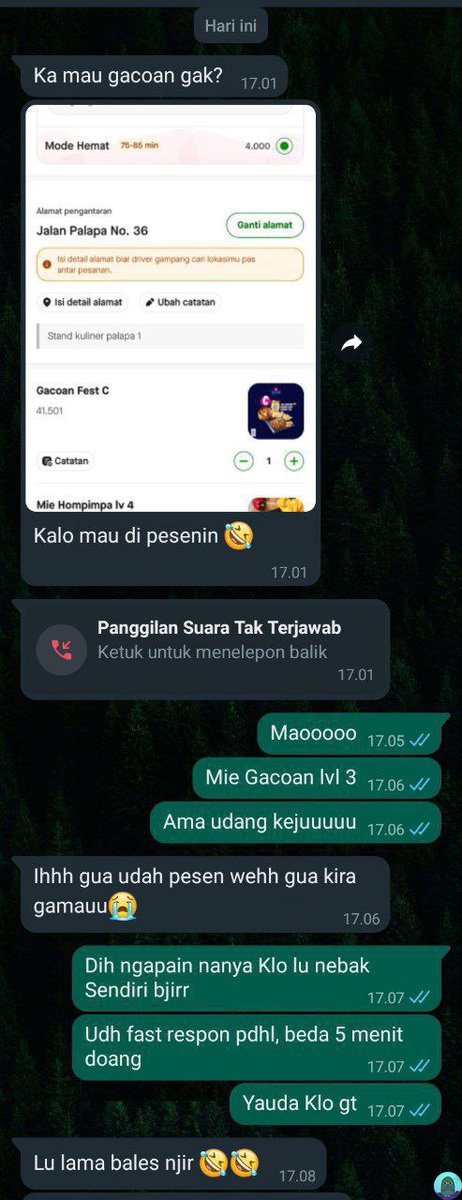 💚 bales chat jeda 5 menit menurut kalian fast respon atau slow respon guys ?