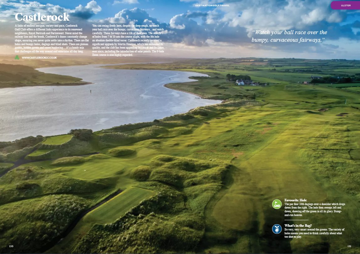 'A links of endless intrigue, variety and pace..' for more on @CastlerockGC from our Editor, @kevinmarkham , check out this North Coast beauty in the latest; 
DESTINATION GOLF IRELAND GUIDE 👉joom.ag/LVnd/p132

#Castlerock #linksgolf #beautifulcourses #golfcourse #golfing