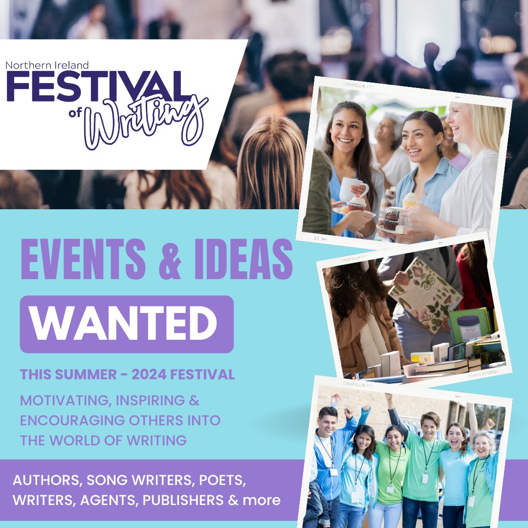 Have an event idea? 💡📝

The NI Festival of Writing is back this year. Here’s how you can get involved:

✒️Propose an idea for an event
✒️Run your own event and have it included in the programme and marketing

And more!

Find out here >> forms.gle/5MKooCTyubbb2f…