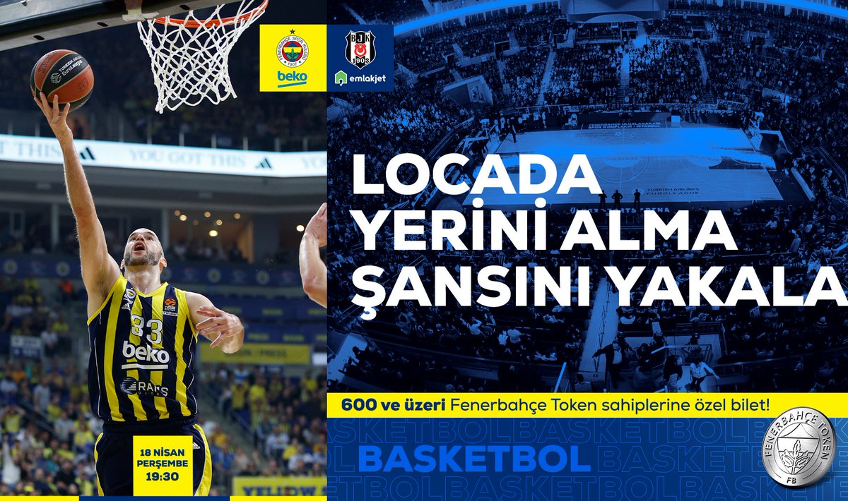 🏀 Fenerbahçe Beko 🆚 Beşiktaş Emlakjet 🔥 $FB Token sahipleri locada yerini alıyor. ⏰ Bugün saat 17.30'da FBSK Super App'te aktif olacak faydaya katılmayı unutmayın. 🔗 onelink.to/fbsk-superapp ℹ️ Katılım için 600 ve üzeri $FB Token gereklidir.