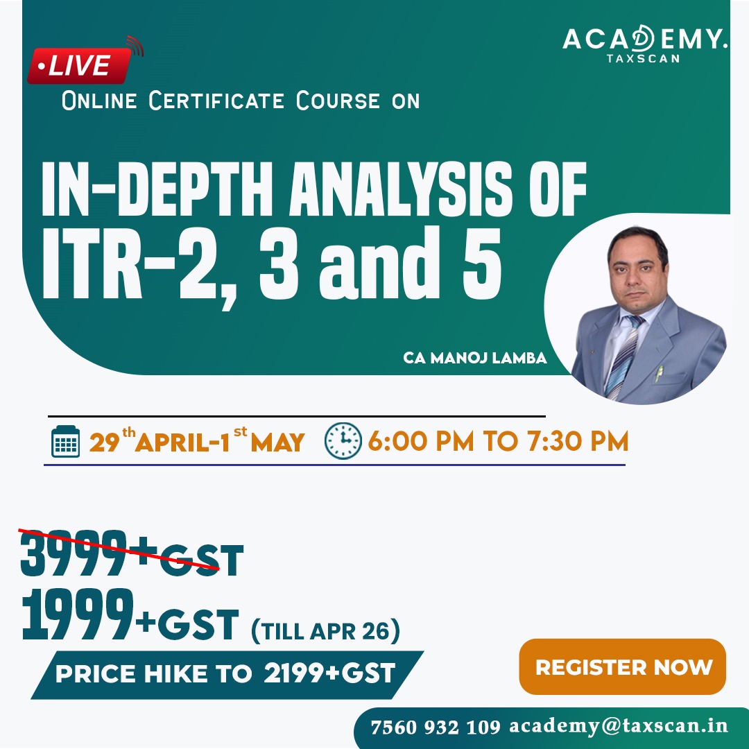 In-Depth Analysis of ITR-2,3 & 5

Enroll Now: lnkd.in/g235AxrE

#ITR2 #itr3 #itr5 #CertificateCourse #Certification #LiveCourse #OnlineLearning #Elearning #OnlineEducation #VirtualLearning #OnlineCourses #CertificatePrograms #WebinarSeries #skillbuilding  #OnlineTraining