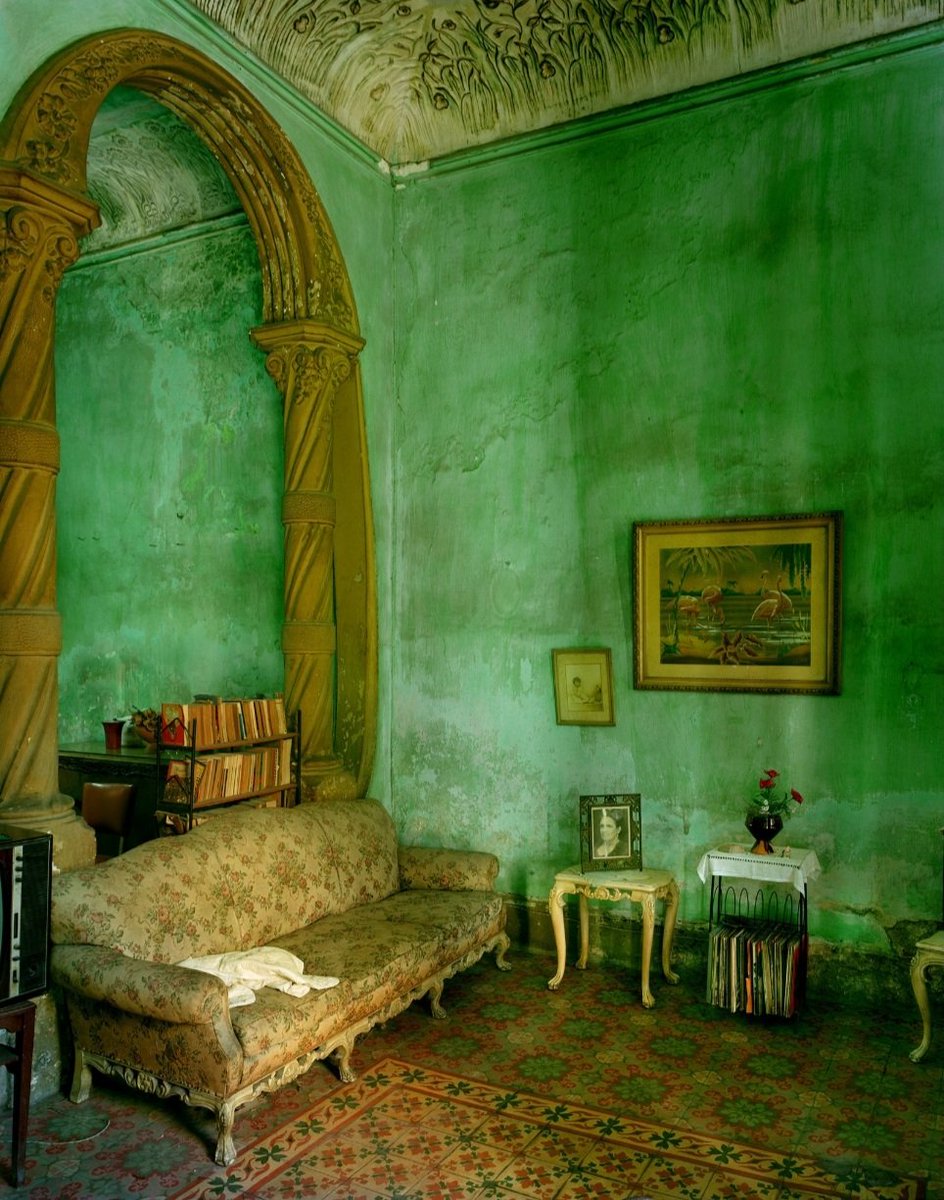 Green Interior with Arch ~ Michael Eastman .