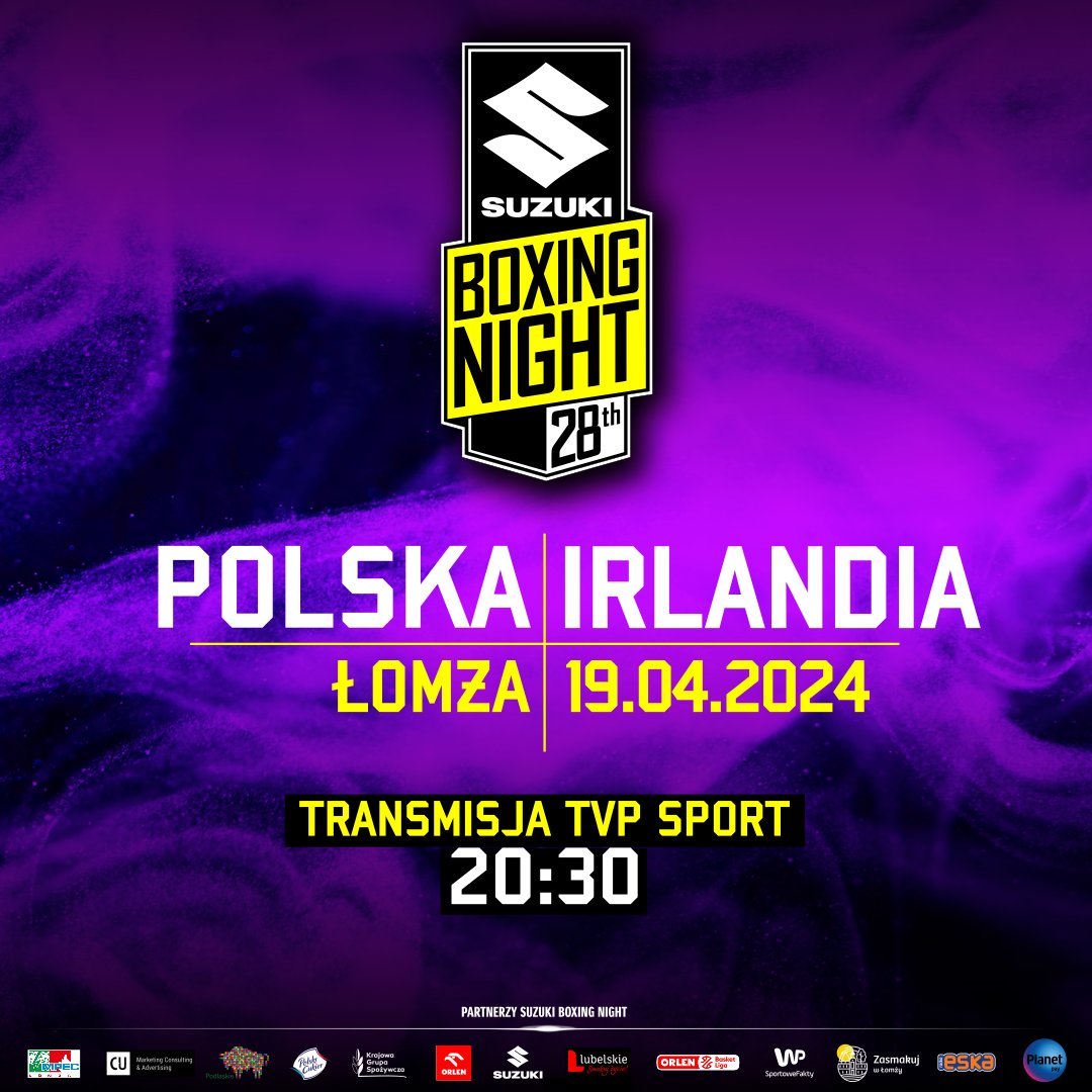 Już 19 kwietnia widzimy się na kolejnej gali boksu Suzuki Boxing Night #SUZUKI #SuzukiBoxingNight #SuzukiSportPromotion @sport_tvppl @PolskiZwiazek @umlomza @PolskaSuzuki