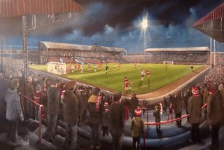 Ayresome Park, #Middlesbrough The Man Who Paints Football...some brilliant Ayresome Park artwork by Stadium Portraits by Paul Town A great gift for any #Boro fan, buy now at paultownart.com/middlesbrough-…