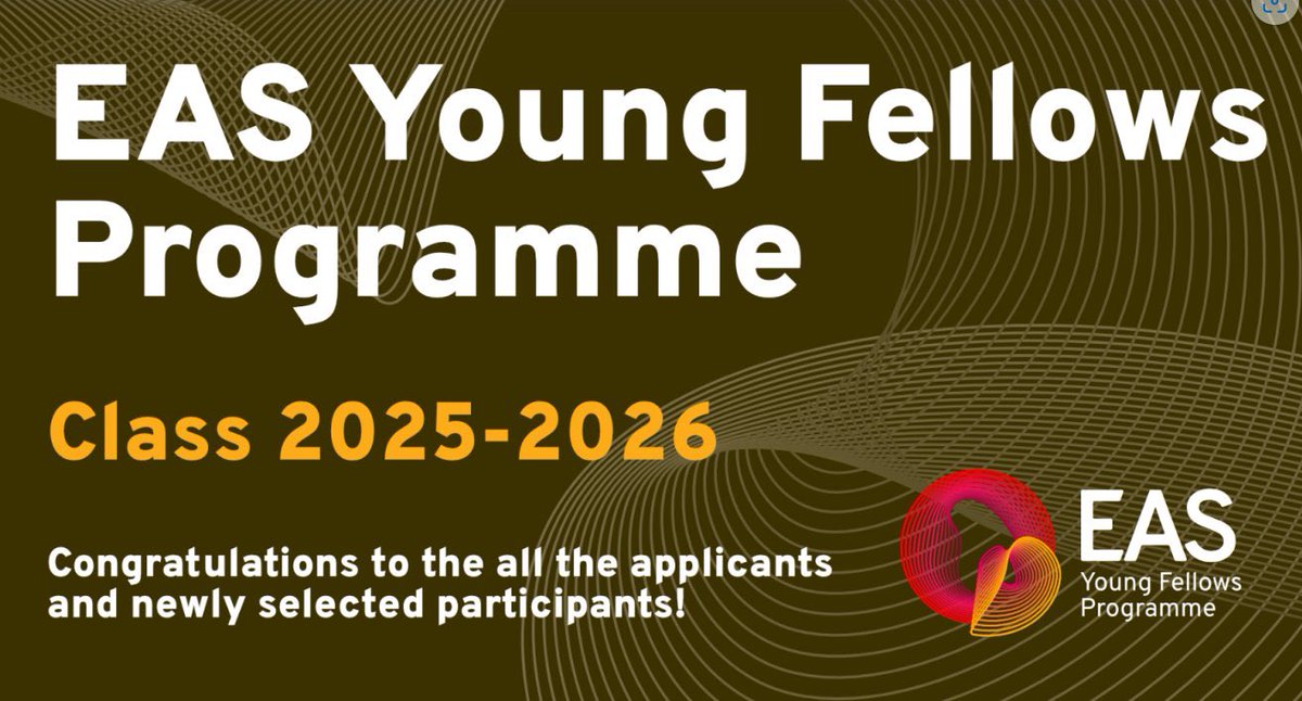 Very excited to be a part of the @society_eas Young Fellows Programme!