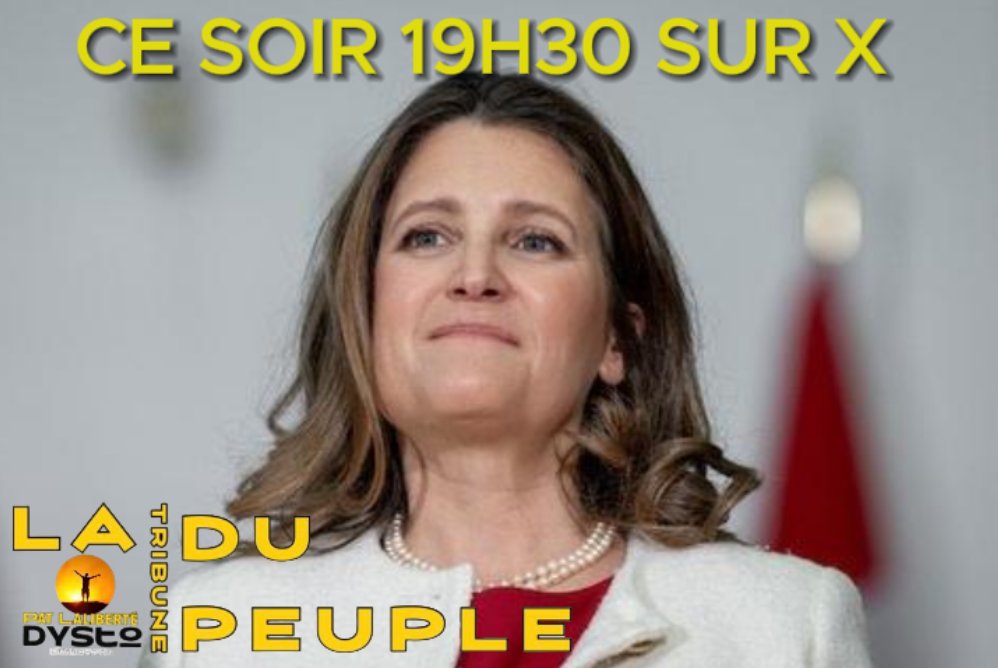 CE SOIR 19H30 SUR X - LA TRIBUNE DU PEUPLE Venez commenter le dernier budget des Libéraux ainsi que de l'état des finances du Canada. Comment entrevoyez-vous l'avenir dans ce Canada qui ne semble plus l'ombre de lui-même ?