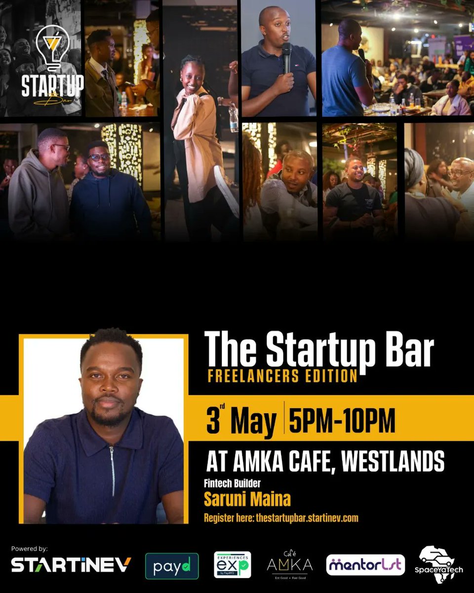 Excited for the <a href="/thestartupbarke/">The Startup Bar</a> Freelancers Edition?😀

Introducing our panelists <a href="/CatherineKiiru/">CatherineK</a> &amp; <a href="/SaruniBM/">DCCVII</a>, both with experience working with freelancers &amp; building their brands.😎

Join us to learn &amp; engage with other freelancers. Redeemable tickets👉 startupbar.startinev.com