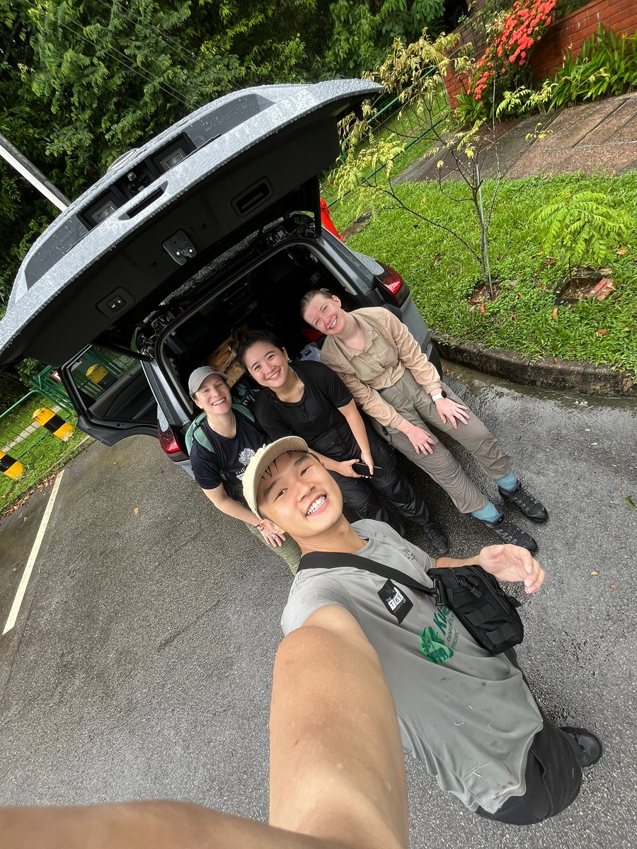 Today I decided to get away from my desk &amp; into the field with the amazing #TEELab <a href="/ntu_ase/">Asian School Of The Environment</a> team setting up our automated #AI #biodiversity monitoring systems across SG. A super exciting project in collaboration with <a href="/UK_CEH/">UKCEH</a> <a href="/turinginst/">The Alan Turing Institute</a> <a href="/nparksbuzz/">National Parks Board</a>. Watch this space! 📷 <a href="/MarxYim/">Marx Yim</a>
