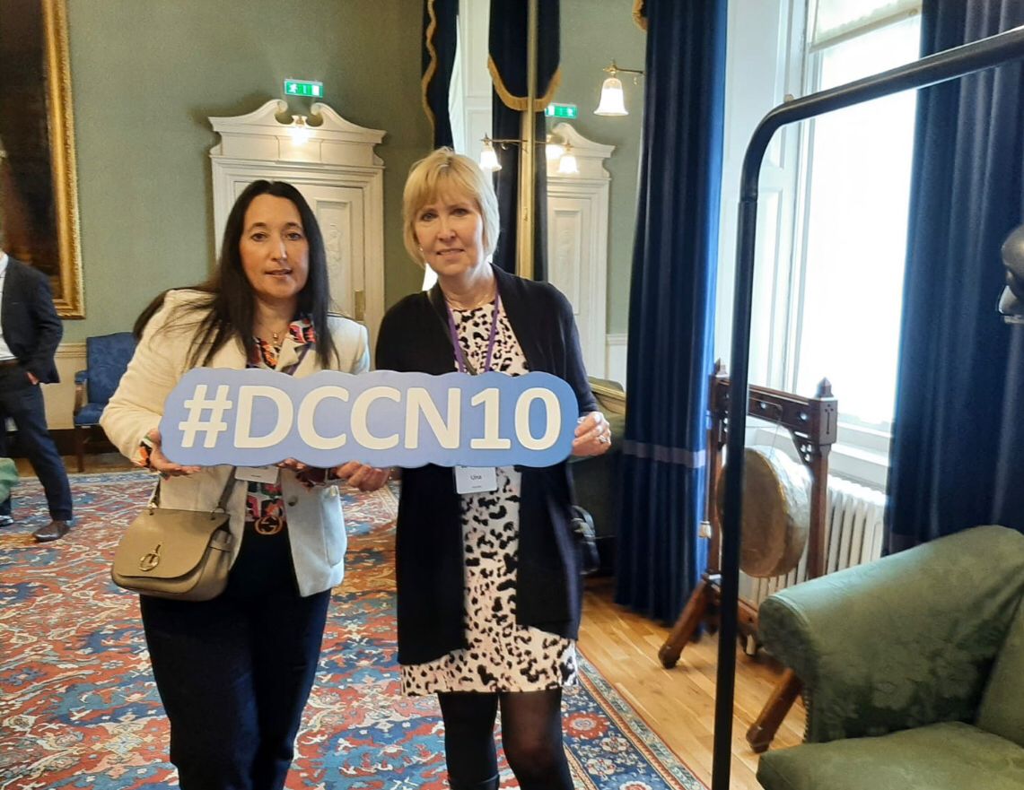 Excited to mark 10 years of the DCCN! 🥳 Pictured are our DCCN Committee members Colette & Una #DCCN10