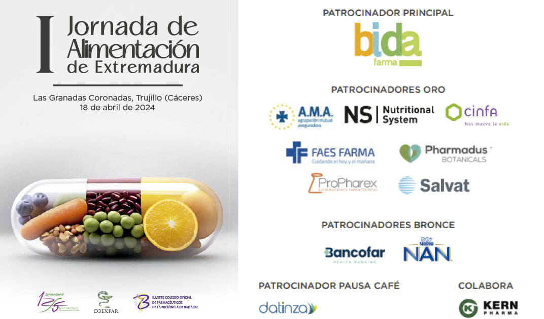 amaseguroses's tweet photo. #EventosAMA Mañana se celebra en la ciudad de Trujillo (Cáceres) la I Jornada de Alimentación de Extremadura, organizada por el Ilustre Colegio de Farmacéuticos de Cáceres, @coexfar  y @BadajozCof 

Con el Patrocinio Oro de A.M.A os invitamos a que visitéis nuestro stand. https://t.co/rMt1ucdj7h