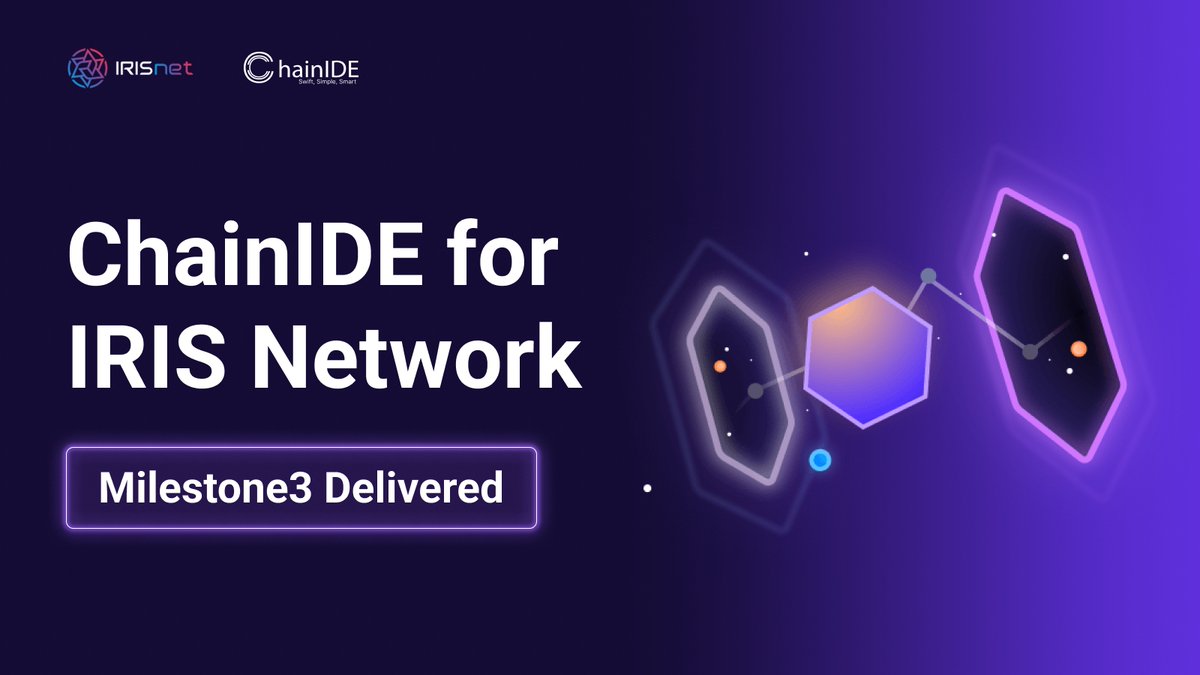 We are pleased to announce that we have successfully completed Milestone3 of ChainIDE for @irisnetwork ! ❤️ Check out our milestone3 delivery report👇 irisscan.io/#/gov/proposal…