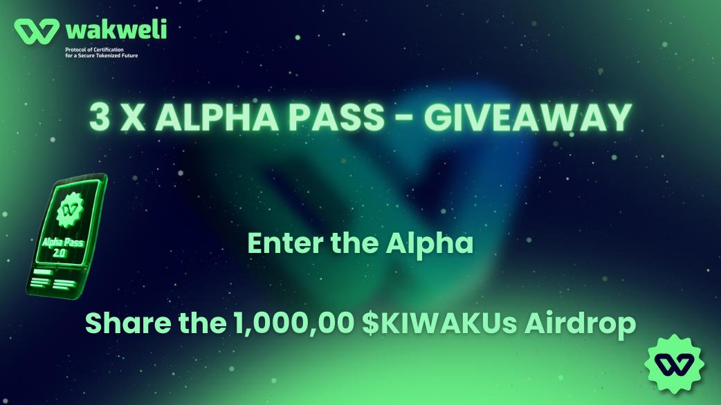 WakweliChain's tweet photo. The Alpha 2.0 is just around the corner! (04/22)

This time there will be 1,000,000 $KIWAKUs #Airdrop to the participants 💰

The good news, we are looking for testers 🔥

-3 x Alpha Pass #Giveaway
-Like and RT
-Tag 2 friends in the comments 👇

⏰ 48H