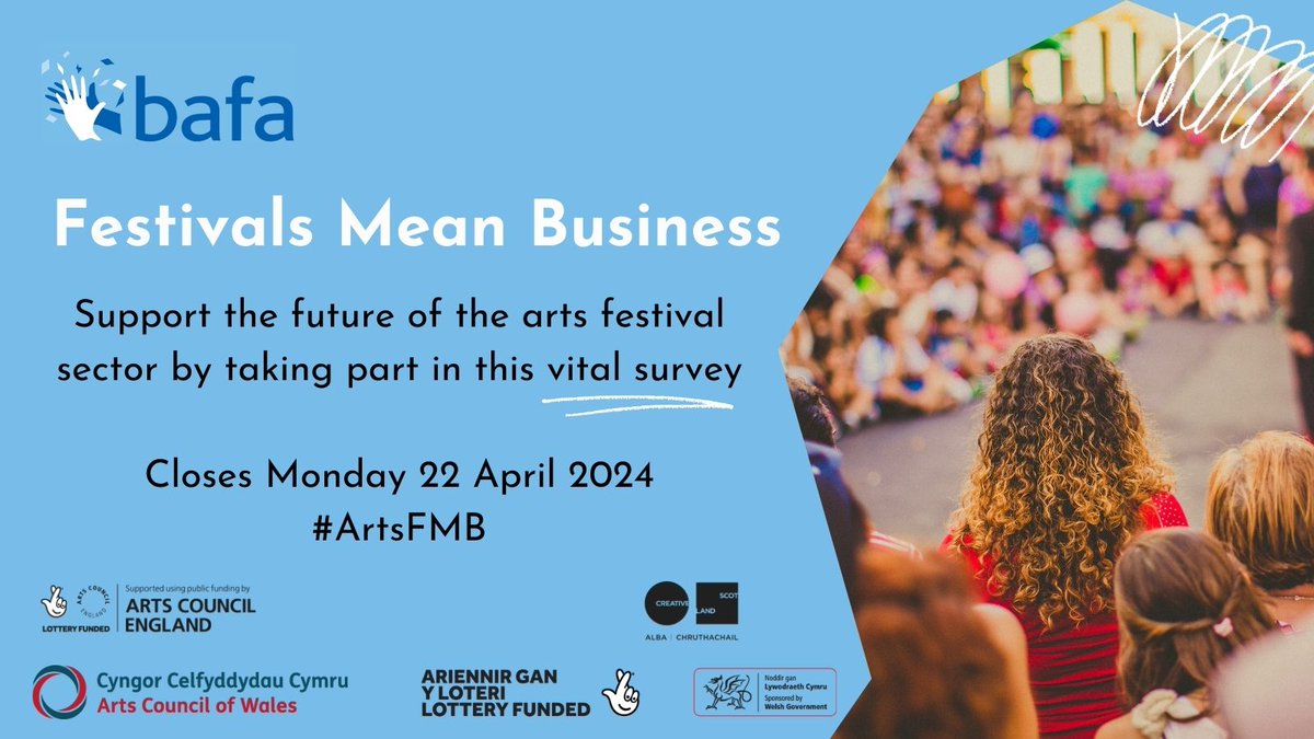 Are you part of the UK arts festival sector? We're running an industry research project and we need your help. Your data can help us to understand and support the UK arts festival sector, fill out the survey now! 🗓️Deadline: Mon 22 April artsfestivals.co.uk/festivals-mean… #ArtsFMB