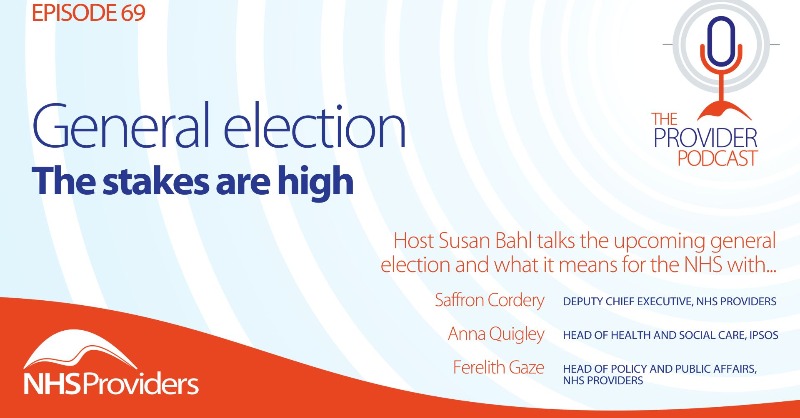 NHSProviders's tweet photo. Listen to our latest episode of #TheProviderPodcast where we focus on the upcoming general election and what it means for the NHS.

Host @SusanBahl talks to @Saffron_Policy and @Ferelith_Gaze about what can we expect from each of the parties with regards to the health policy ⬇