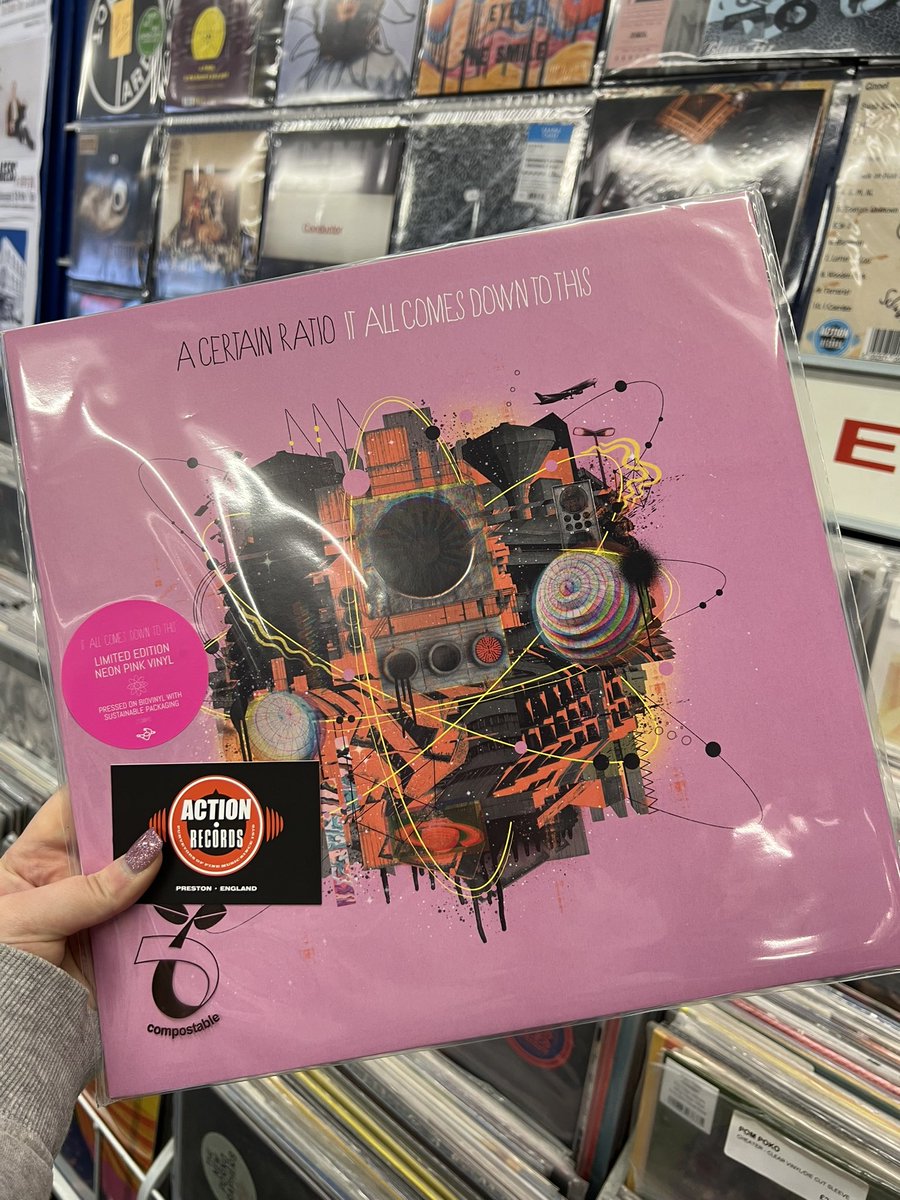 We have a few very limited beautiful signed seeded paper’s to give away with the new A Certain Ratio album ‘It All Comes Down To This’ available on limited edition Neon Pink Vinyl