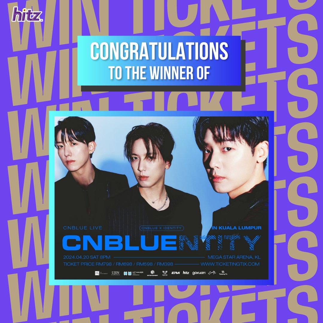 hitzdotmy's tweet photo. Congratulations to the winner of #CNBLUENTITY Giveaway! Be sure to keep an eye out for our message/email okay #BOICE 🤭✨ CNBLUELiveInKL #CNBLUENTITY #CNBLUEOnHITZ #HITZConcert https://t.co/JR0EJdqlmt