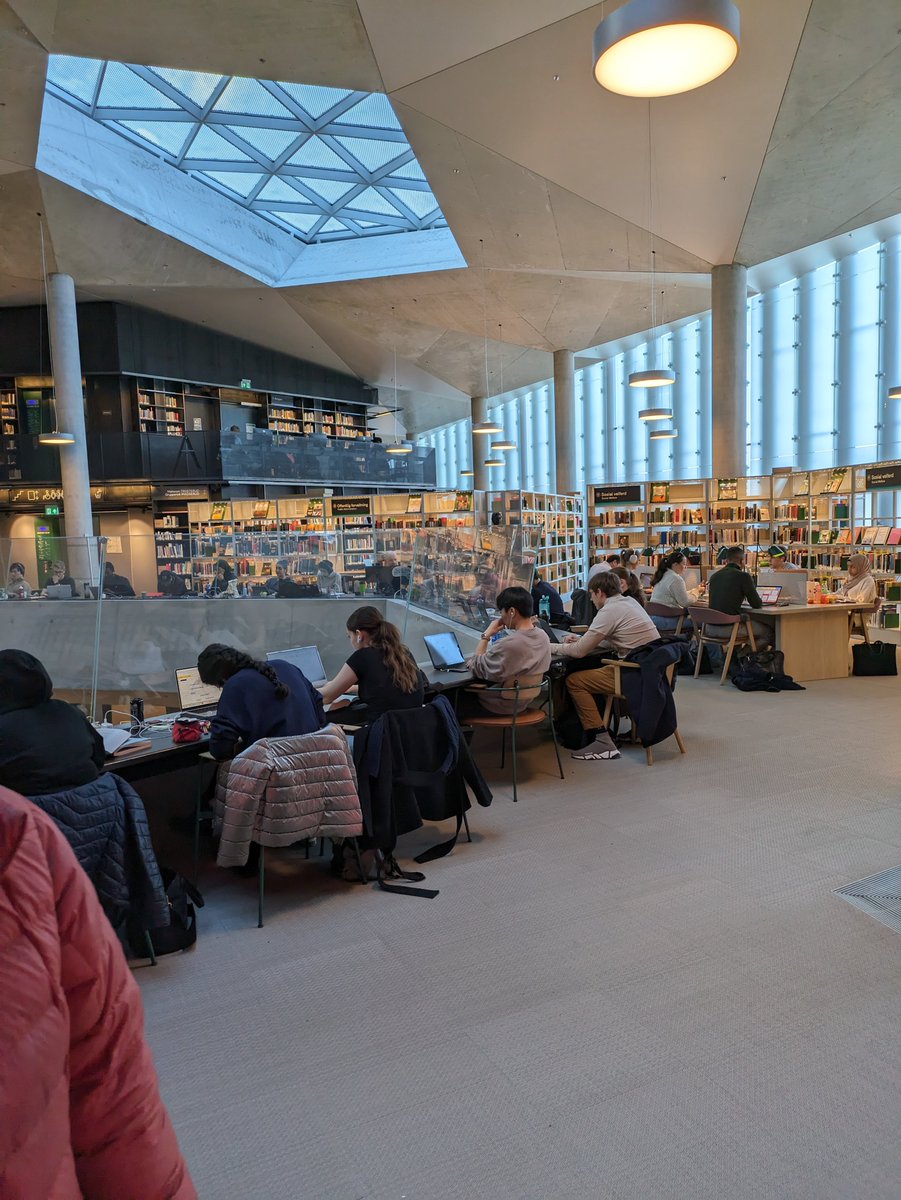 infoactivist's tweet photo. I am insanely envious of Norway's libraries. After spending time in the Deichman Bibliotek (Oslo Central Library), one thing became apparent, this library was PACKED on a random weekday at 6:00 PM. How is this possible...? 1/2 https://t.co/3aetbQBTGm