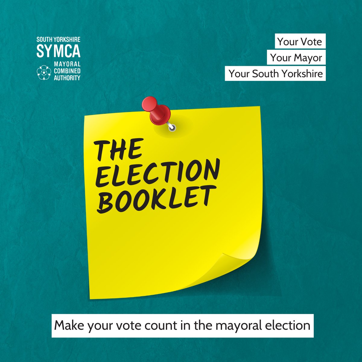 Have you received your Mayoral Election Booklet yet? A copy has been sent to every registered voter in South Yorkshire and features key information about how to vote, why you should vote and an address from each of the candidates. #syelects