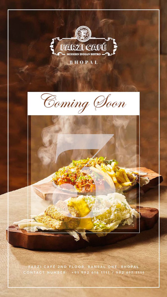 AbhishekBahety's tweet photo. 3 Days to Go….

#FarziCafe
 #Bhopal 
#Farzified 
#restaurant https://t.co/SgNVmbUDEA