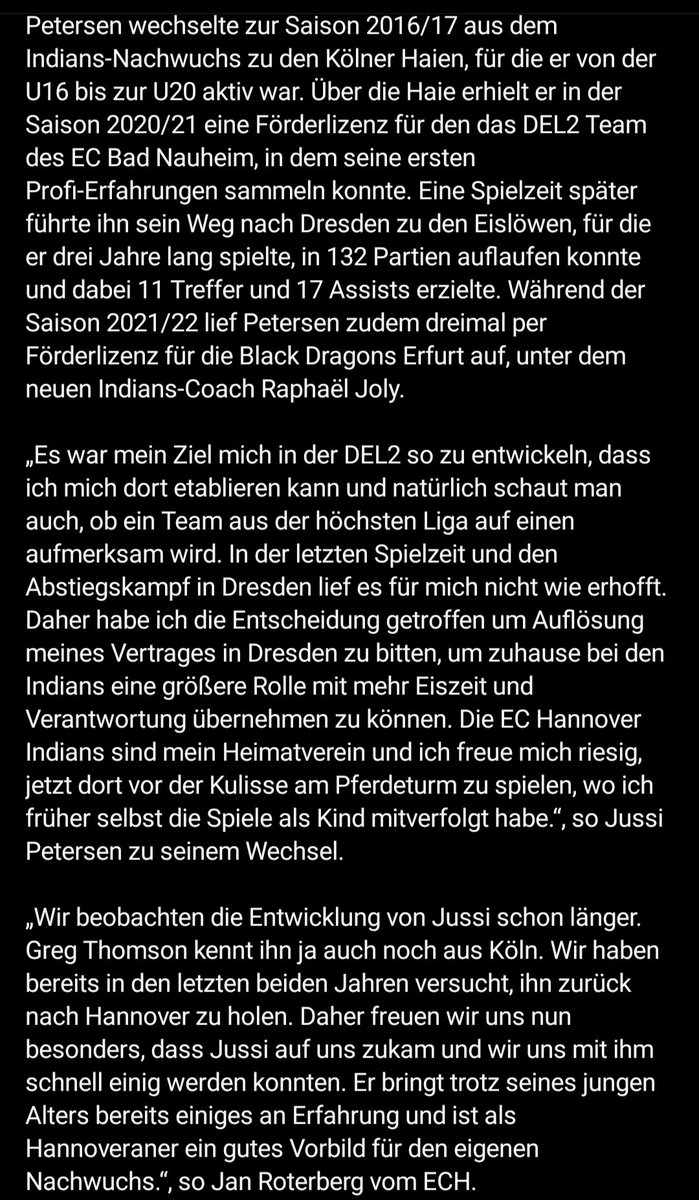 Hannover Indians News tweet media