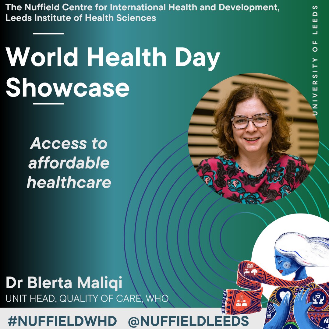 Dr Blerta Maliqi of @WHO emphasises the importance of quality inputs in Universal Health Coverage and all health programmes and interventions #NuffieldWHD