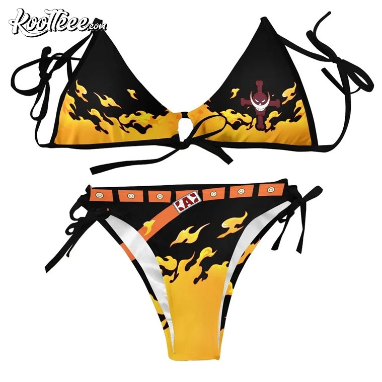 Portgas D Ace One Piece Cosplay Bikini Swimsuit #PortgasDAce #OnePiece #koolteee koolteee.com/product/portga…