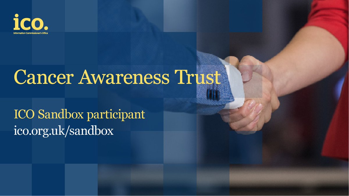 🆕 Cancer Awareness Trust have entered our Sandbox! The project aims to build a free cancer platform @cancerplat that allows people impacted by cancer access to expert knowledge from leaders and organisations across the cancer sector. Read more ico.org.uk/for-organisati…