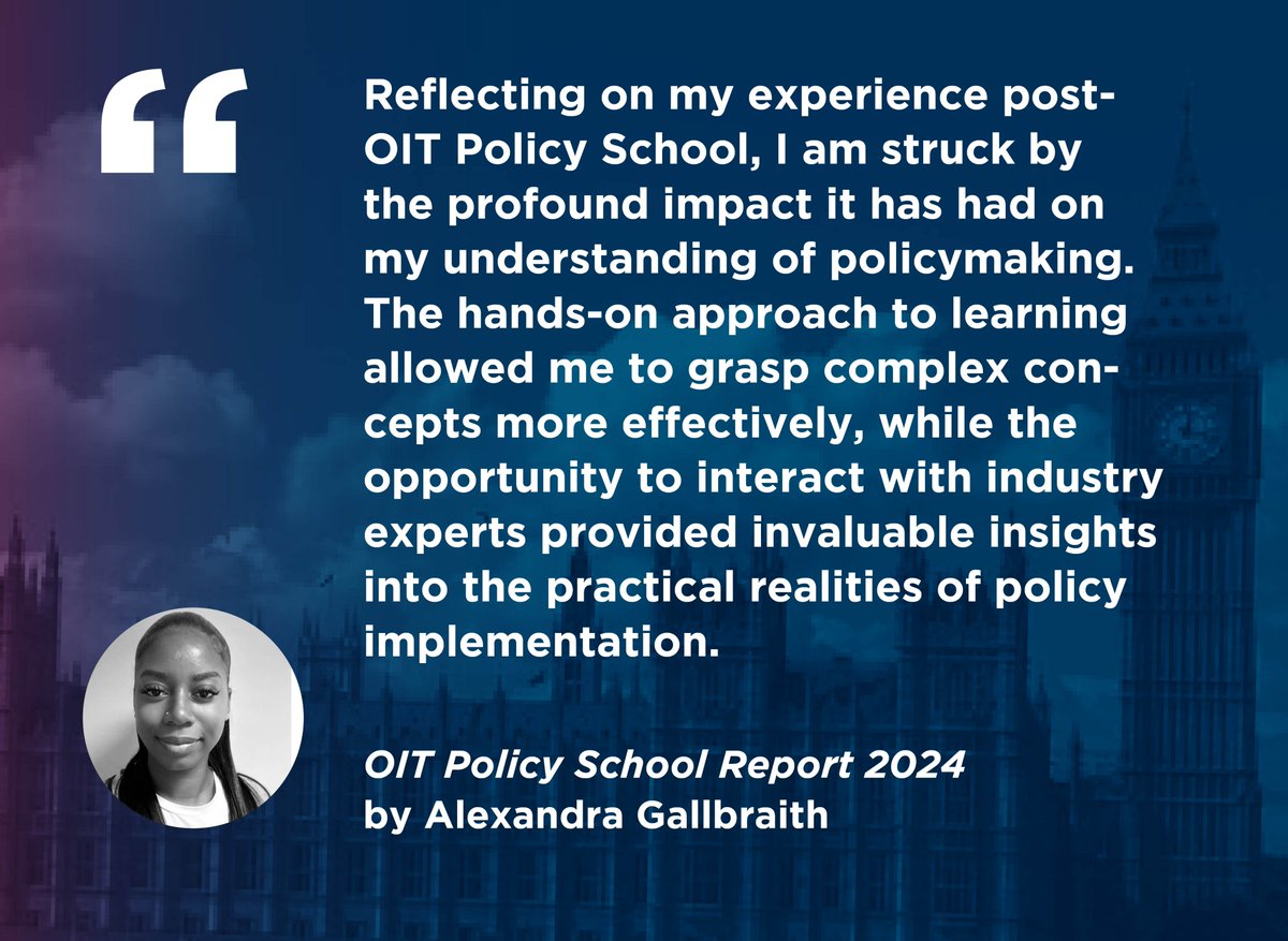 Read the OIT Policy School Report by Alexandra Gallbraith, a third-year undergraduate English student at @Bruneluni, who recently had the opportunity to participate in the event. 👉More: tiny.cc/lousxz @CBASS_Research @BrunelResearch