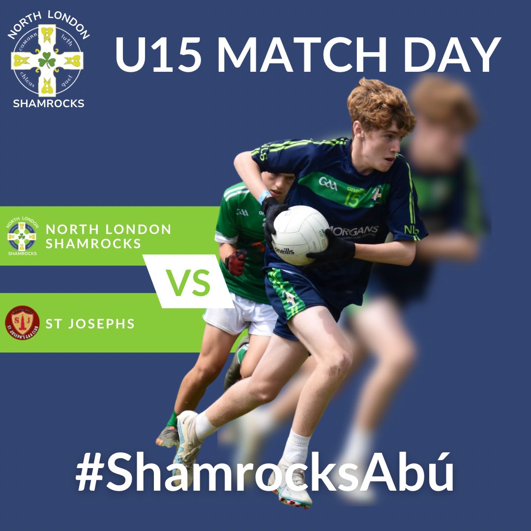 Good luck to our U15s as they take on St. Josephs tonight! ☘️ It's always a thrilling match against the Waltham Cross contingent. Let's bring home the win, lads! 💪🏐 #NLSU15s #NorthLondonShamrocks #ShamrocksAbú