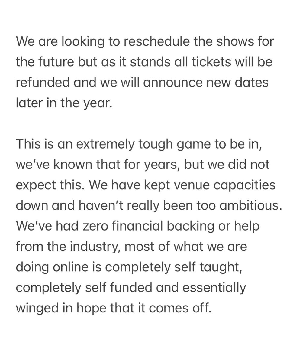 therahsmusic's tweet image. Newcastle, Manchester &amp;amp; London cancelled. 

Please read. 

We done everything we could. 

The Rah’s