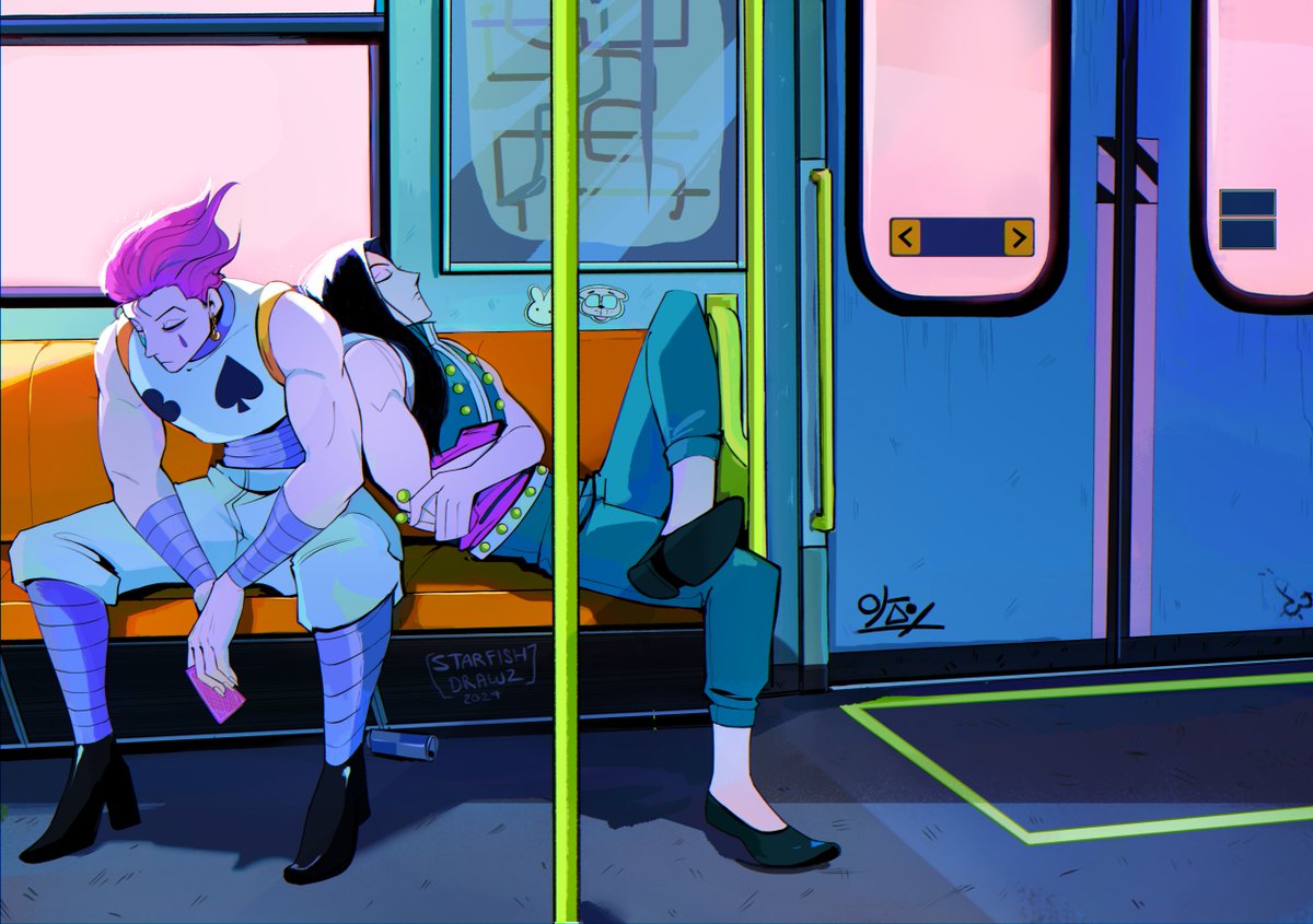 Starfishdrawz's tweet photo. Morning commute 
#hxh https://t.co/FhDvhczyH7