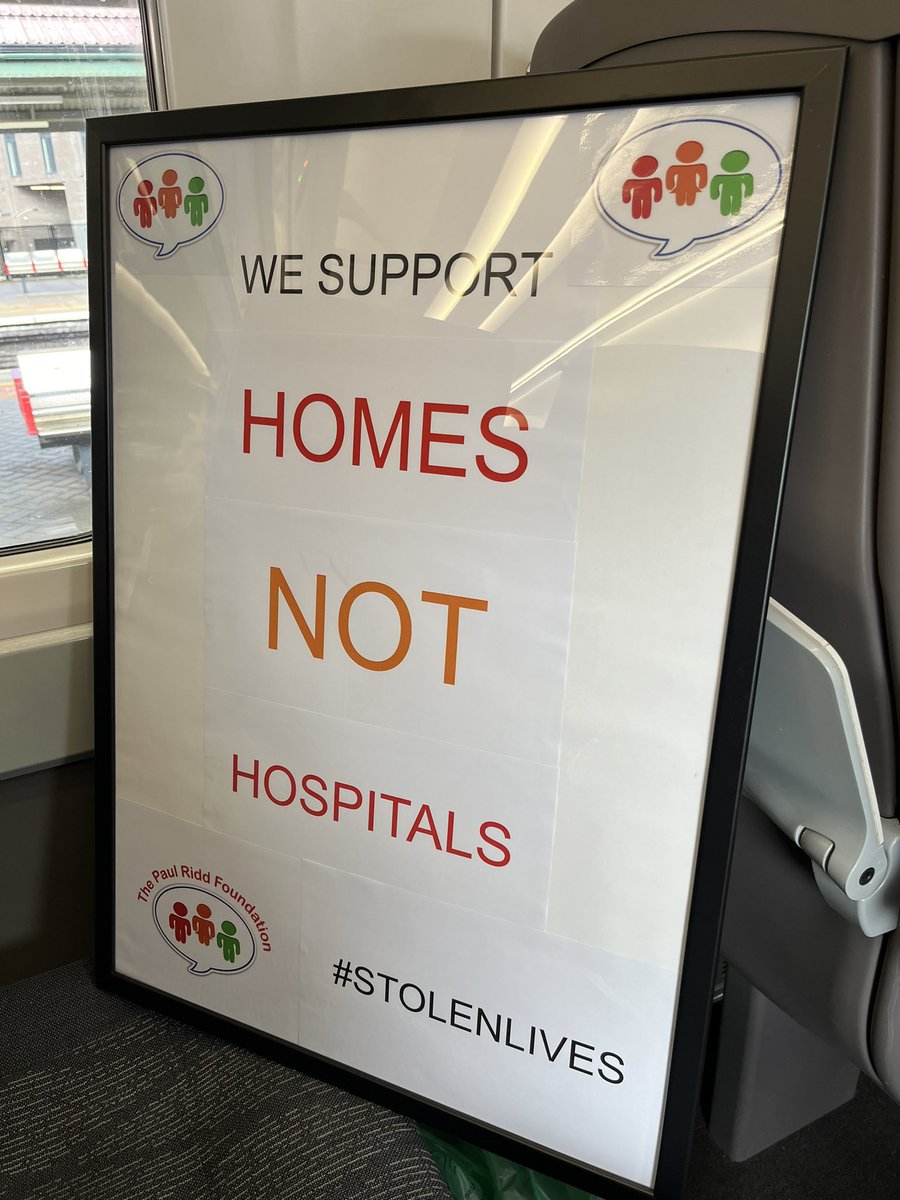 On our way to today’s #stolenlives campaign outside the Senedd 1-2.30pm. Please come and join and make our voices heard. #homesnothospitals @Dawn26467771 @LdWales @MencapCymru @AllWalesPF @AllWalesForum ❤️🧡💚