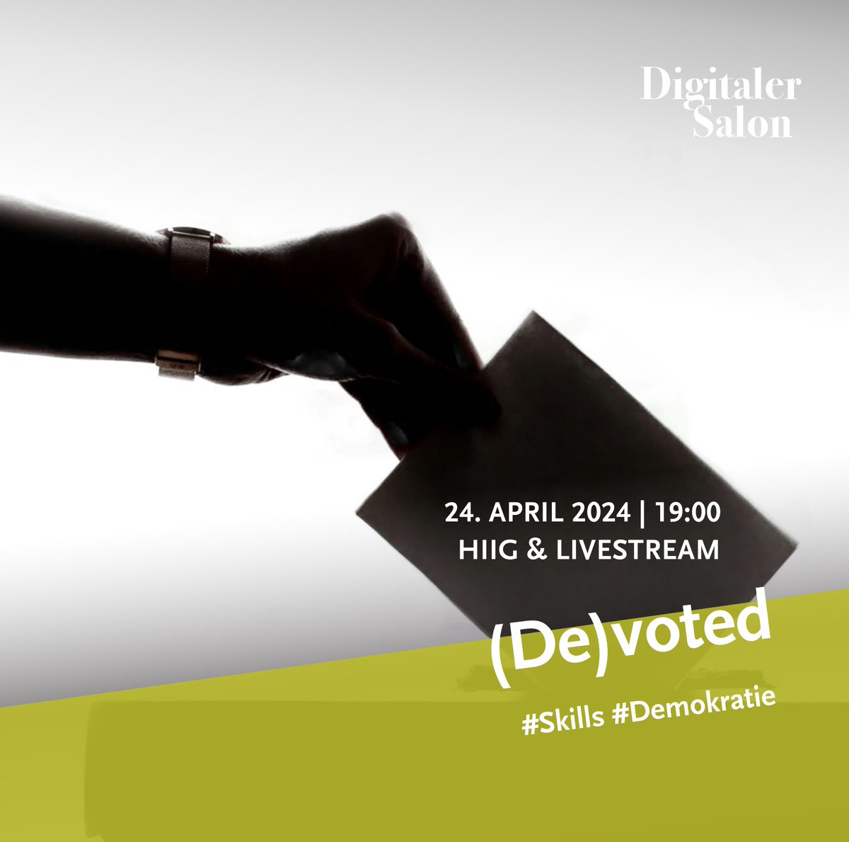 Bedroht ein Mangel an digitalen #Skills unsere #Demokratie? Am 24.4. fragt @Katja_Weber_ @tongjin_smith (@FU_Berlin) & @ChristaSchaefer, wie wir in Zeiten von Desinformation & Polarisierung noch die für uns ‘richtige’ Wahl treffen können. #DigSal
🗳️ hiig.de/events/digital…