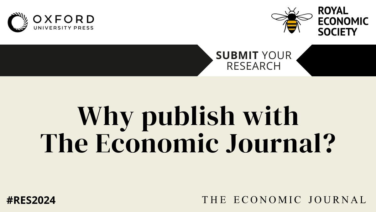 With a prestigious author community and a diverse and experienced editorial board, The Economic Journal is the perfect home for your research. Learn more about us: oxford.ly/3TSi3dK #RES2024
