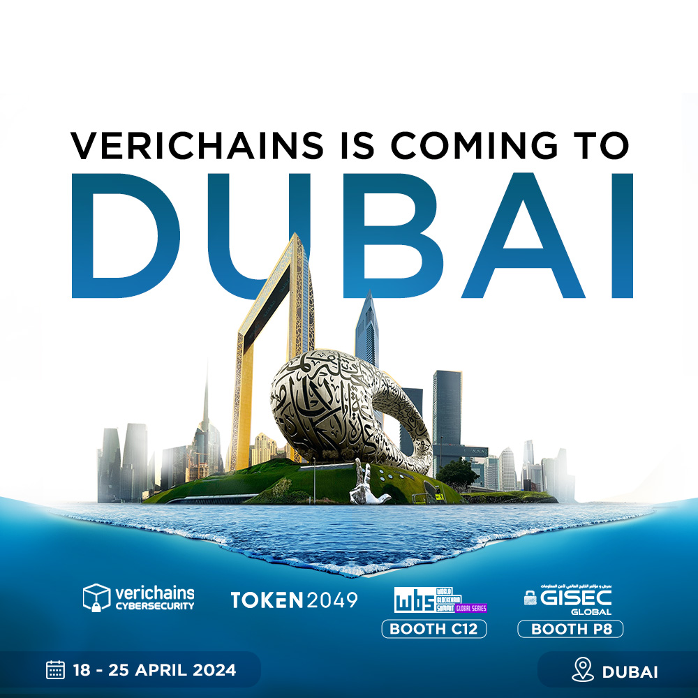 🔥 Team Verichains is excited to be at Dubai for these events. TOKEN2049: April 18-19 #WBSDubai2024: April 22-23, 9am - 5pm, Booth C12 GISEC Global: April 23-25, from 9am, Booth P8 Make sure to drop by our booth for chat and exclusive discounts. Sign up: bit.ly/verichains-dub…