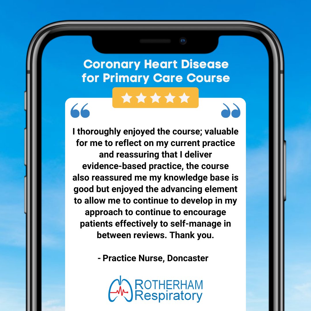 Thank you for your lovely review 🤩 
 
We’re so glad that you found our Coronary Heart Disease for Primary Care Course valuable and that we were able to help you further develop your knowledge and skills to better your patient's experience. 
 
#ShortCourses