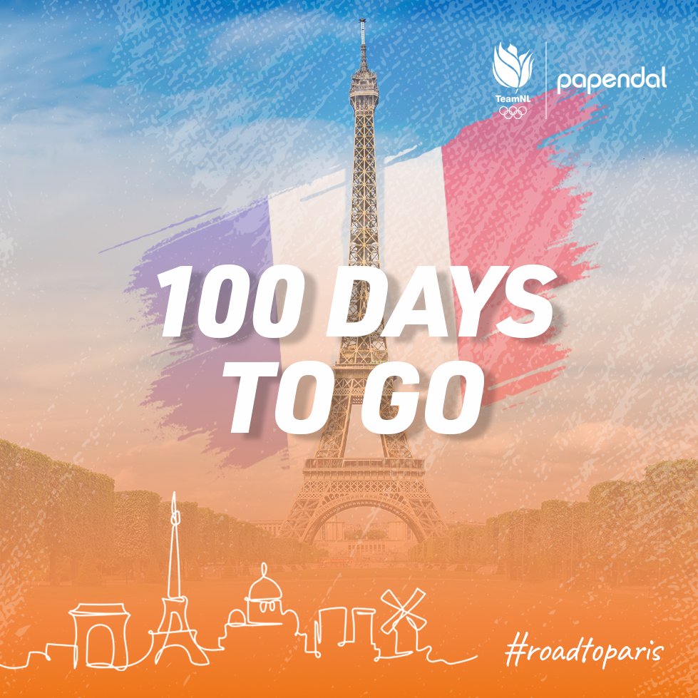 𝙉𝙊𝙂 𝟭𝟬𝟬 𝘿𝘼𝙂𝙀𝙉…⏳🙌 En dan kleurt Parijs oranje!🧡 Wij kunnen niet wachten om onze sporters te zien schitteren op de Olympische Spelen. #OpPapendal bereiden zij zich voor om in topvorm naar Parijs te gaan. Wij kijken ernaar uit! Jullie toch ook?🥇🥈🥉