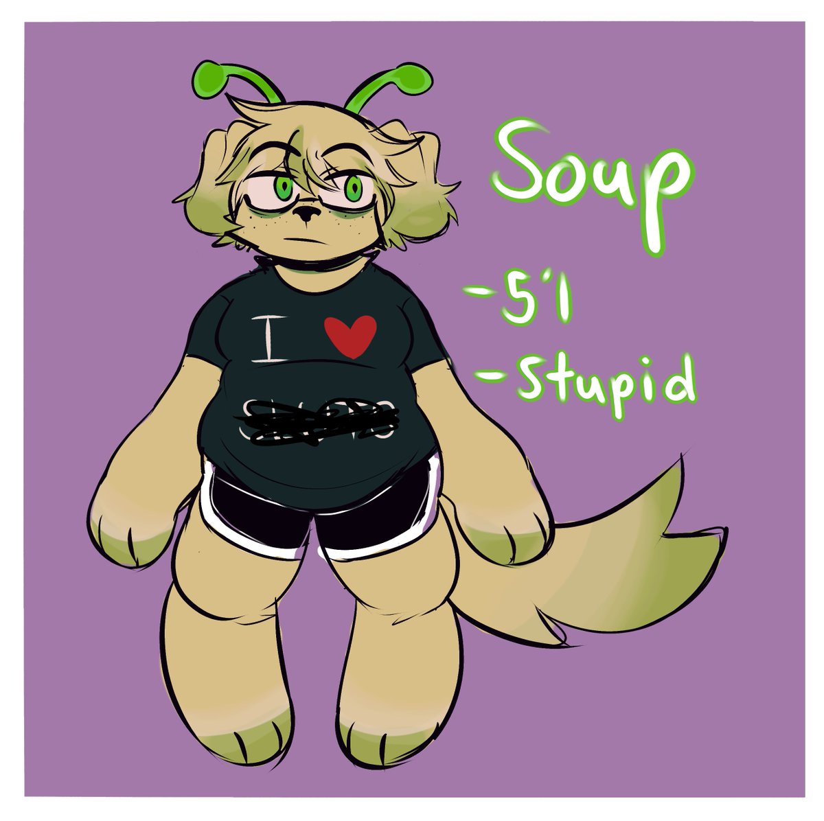 this is my fursona lolll I had like no ideas and was being lazy so it's pretty blandd. I named him soup for some reason. #fursona #cheriiezz