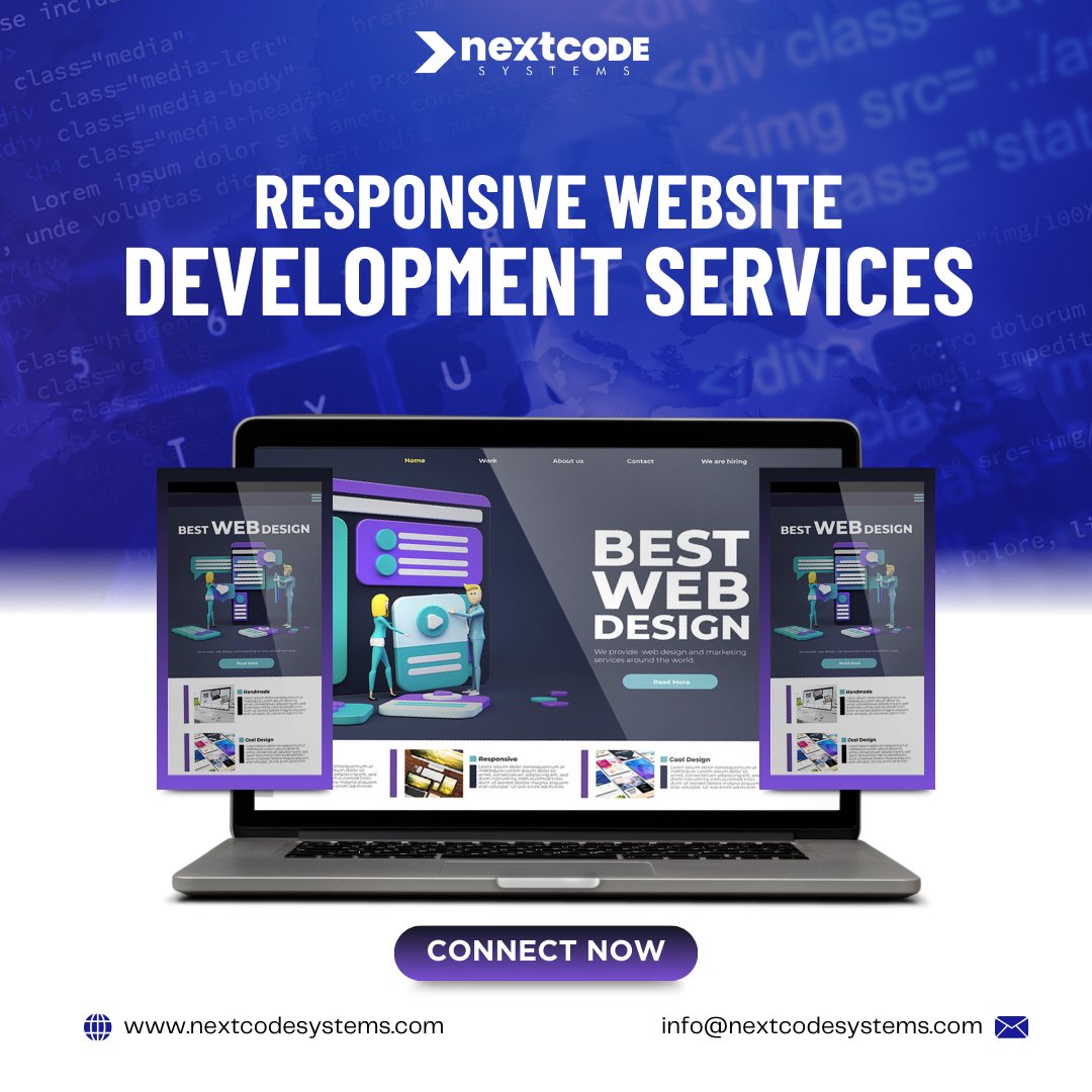 nextcodesystems's tweet photo. Elevate your brand online! π With responsive website development, your site adapts seamlessly to every screen. #ResponsiveDesign #WebsiteDev #NextCodeSystems #WebDev π #learntocode #code #programming #webdeveloper #InnovativeApps #TechJourneyΒ #code https://t.co/JB6weTfw0L